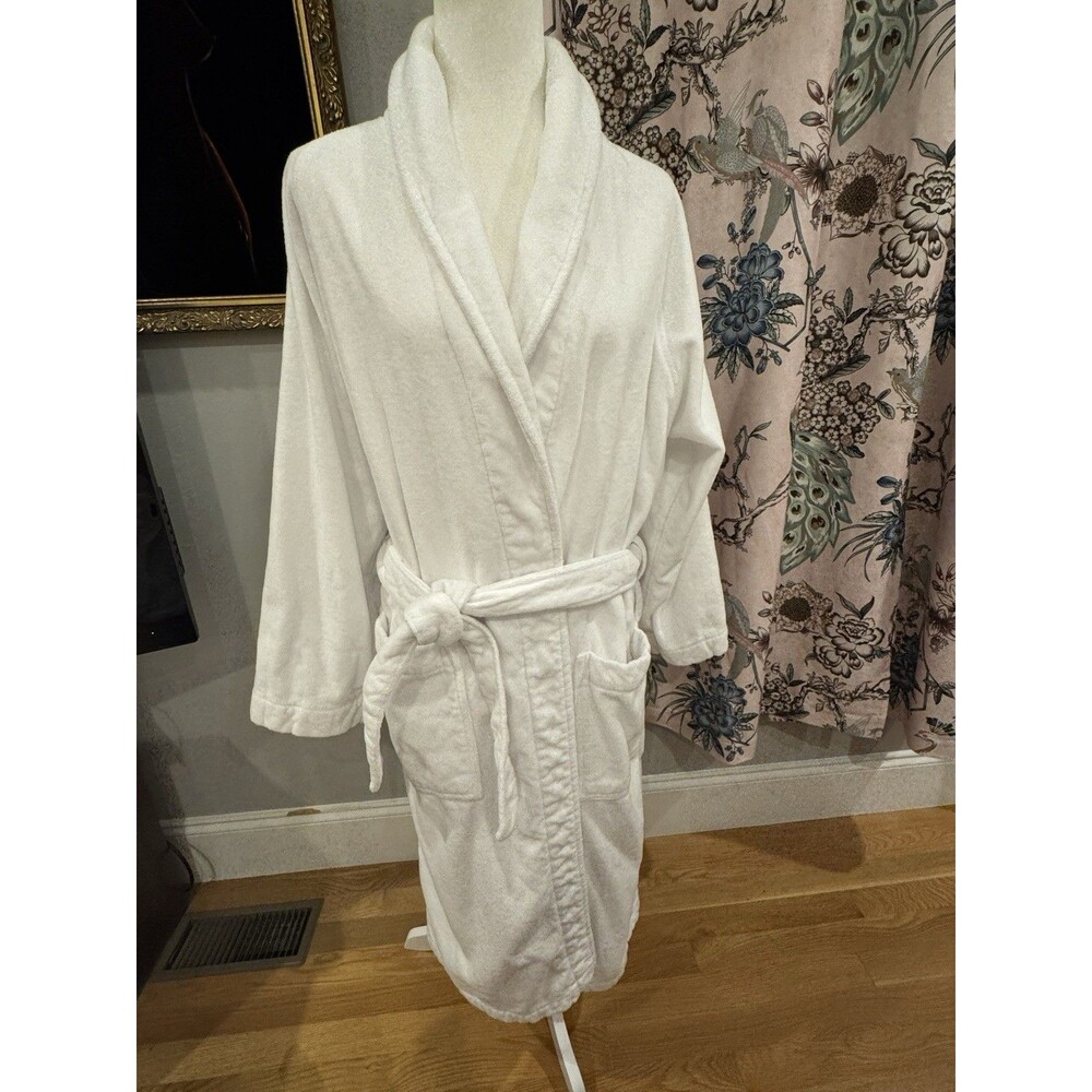 Frette Cotton unisex shawl collared Bathrobe NO Logo Never Worn OS Luxurious